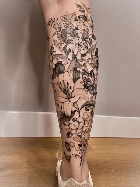 10 Tempting Calf Tattoos For Females To Feel Like Goddess