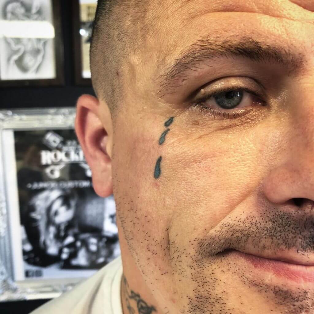 The tear tattoo