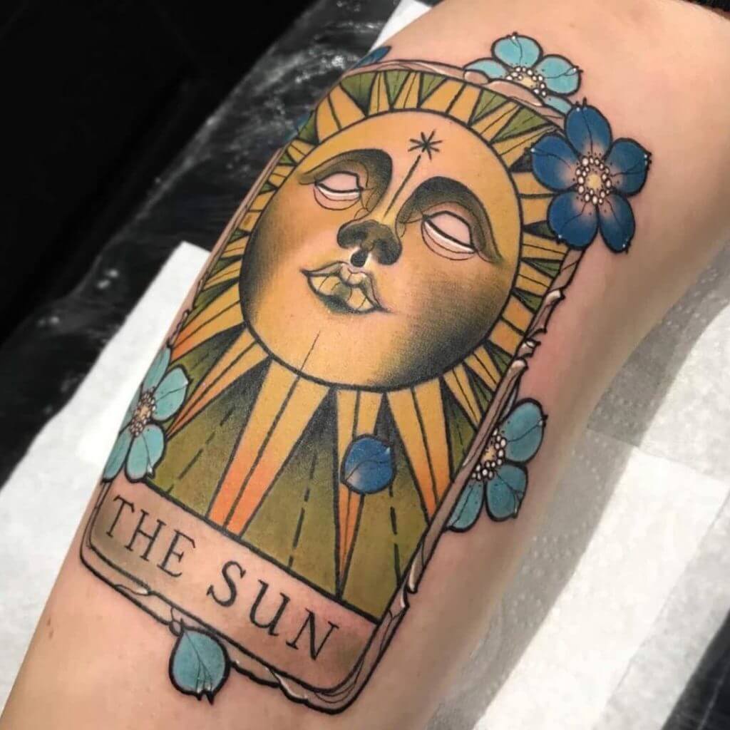 Color Sun tattoo
