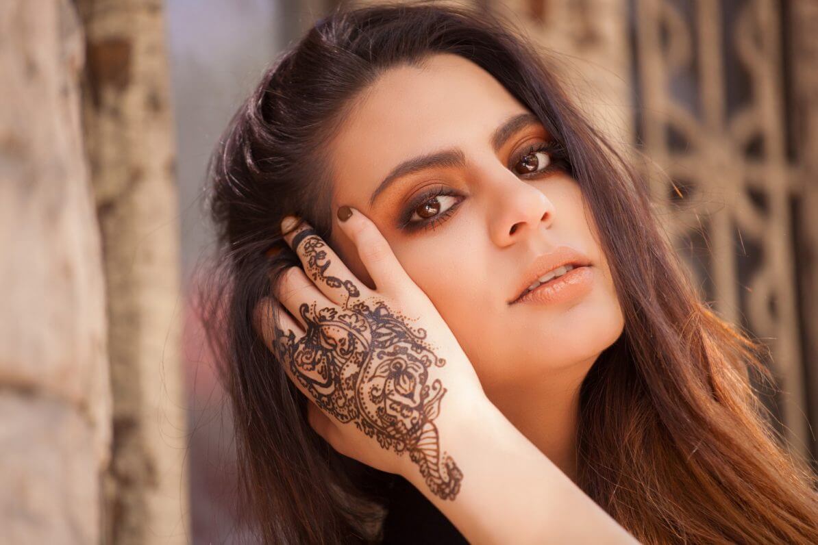 Henna tattoo on the hand