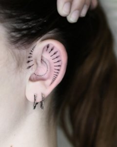 Inspiring ear tattoos for men and women 5