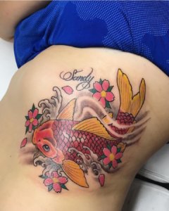 Koi fish is a symbol of luck and prosperity so you can tattoo it for good fortune 4 1