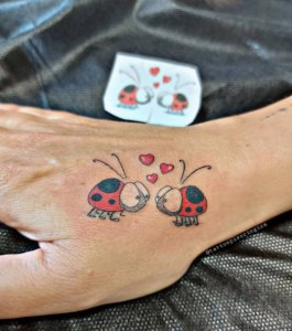 Ladybug is a beautiful tattoo that you can hide only for your eyes or have it in a visible place 1