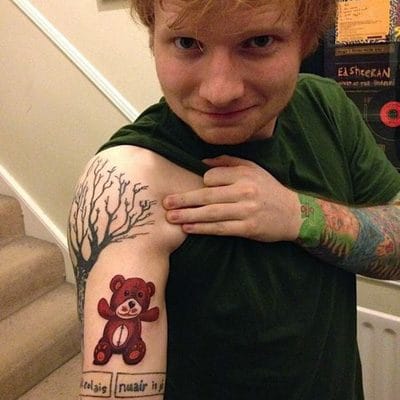 Ed Sheeran has more than 50 tattoos