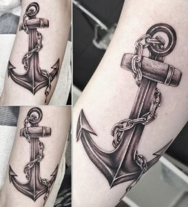 Interesting ideas for anchor tattoos for men and women 1