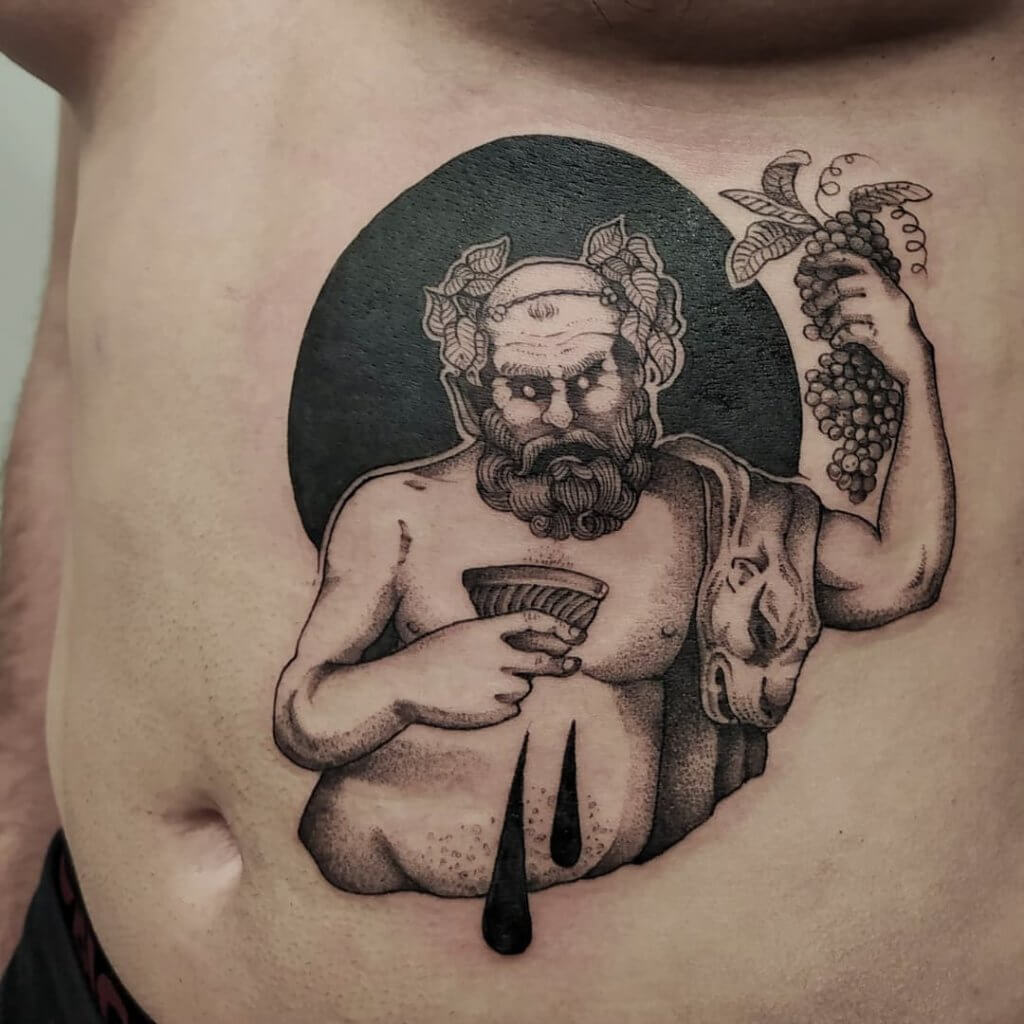 Some interesting ideas for male belly tattoos 3