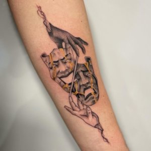 Awesome ideas for Mask tattoos 4