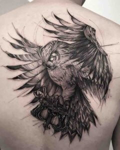 Awesome ideas of Owl tattoos for men 3