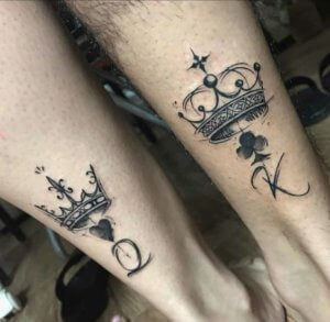 Crown tattoos for him and for her 5