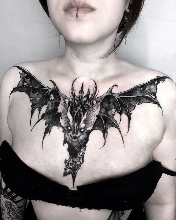 bat tattoo - design, ideas and meaning 