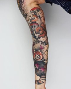 Mushroom tattoo sleeve 4