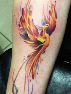 Quick start ideas for a forearm phoenix tattoo 1