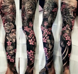 Quick start with the japanese full leg tattoo style 1