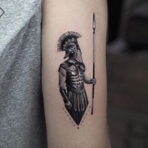 Small gladiator tattoo ideas that fits any part of your body 2