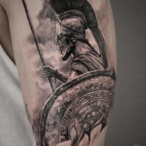 Spartan warrior is a great gladiator tattoo idea 3