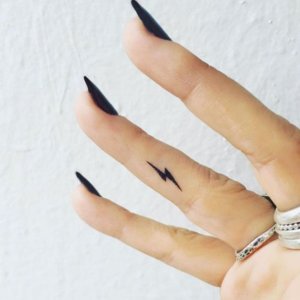 10 Exciting and authentic minimalist lightning bolt tattoos 10