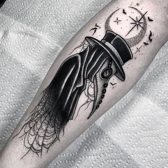 10 Scary and disturbing plague doctor tattoo ideas