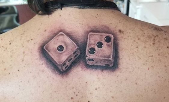 20 Impressive dice tattoos which will blow your mind