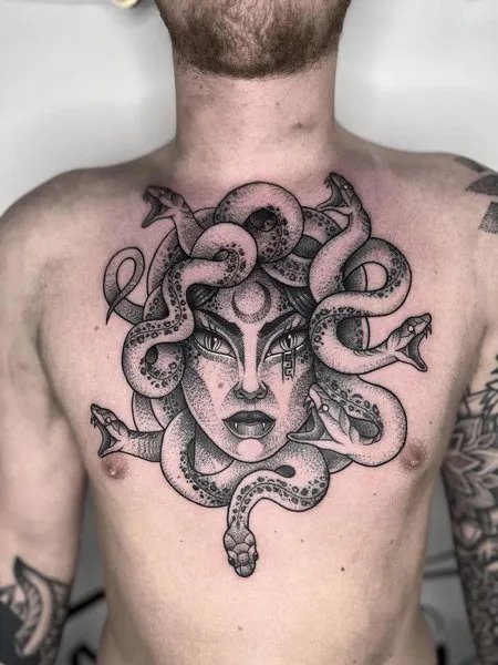 20 Magical medusa tattoos on chest