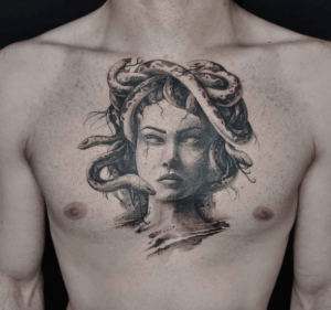 20 Magical medusa tattoos on chest 15