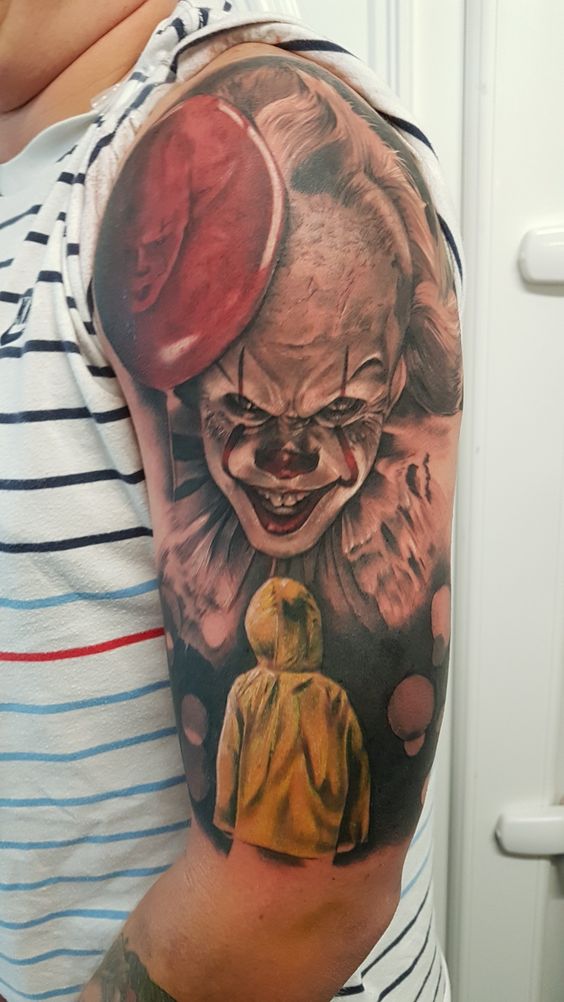 20 arm clown tattoo examples you can use as inspiration