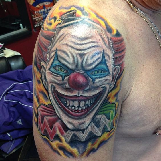 20 arm clown tattoo examples you can use as inspiration