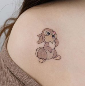 20 inspirational cute bunny tattoos to make you irresistible 4