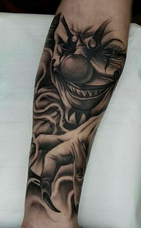 20 surprisingly remarkable forearm clown tattoos