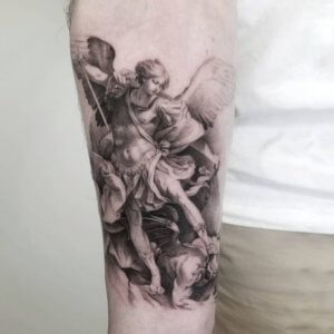 St Michael tattoo - design, ideas and meaning 