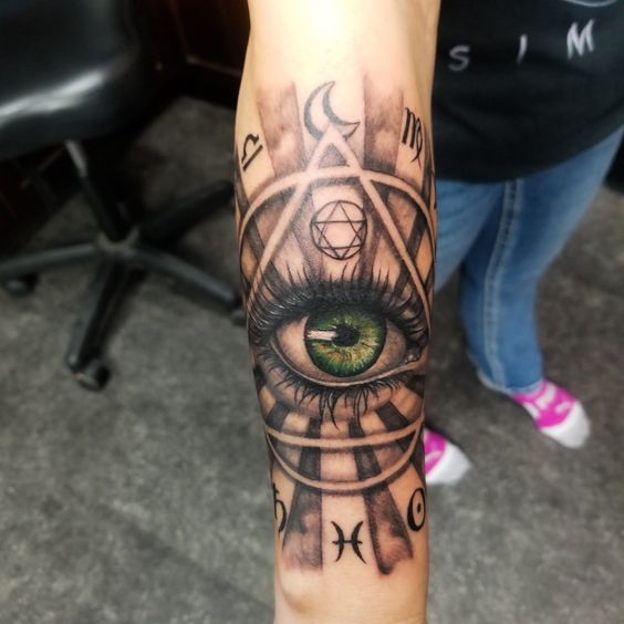 All seeing eye or Eye of Providence represents divine providence is  powerful tattoo idea