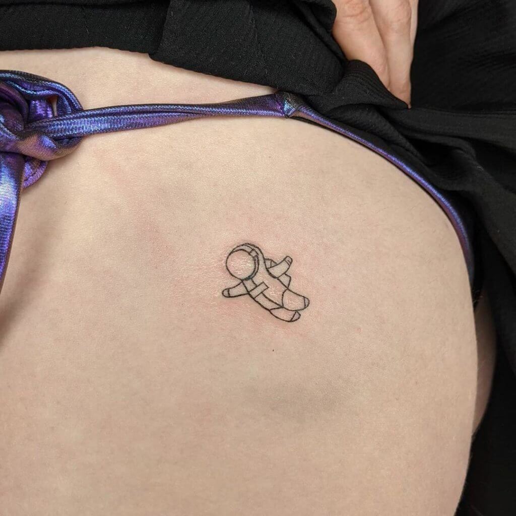 Being astronaut is complex job, but fantastic idea is a simple astronaut tattoo