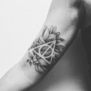 Deathly hallows is small symbol but can be mind blowing tattoo idea 3