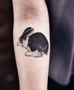 Honestly even black and white bunny tattoo can be impressive 3