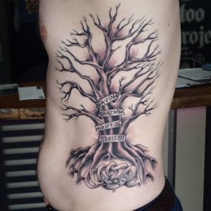 How to marvel your family with family tree lettering tattoo 1