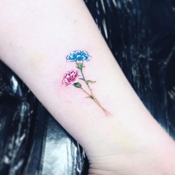 Make no mistake with beautiful and small carnation tattoo 1