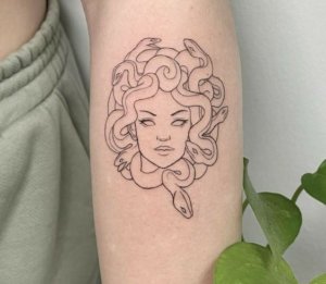 No mistake with simple Medusa tattoo 4