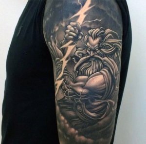 Planning to get a Zeus tattoo The perfect choice is a tattoo of Zeus with lighting 1