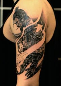 Samurai tattoo on your arm can be a real art 2