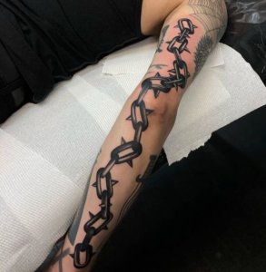 Secrets of chain tattoo for arm through examples 2