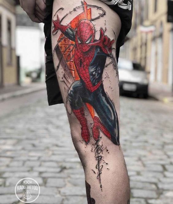 Spiderman as one of the best Marvel movies is also popular tattoo idea