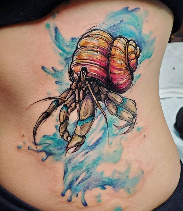 10 Mindblowing hermit crab tattoos for male of female