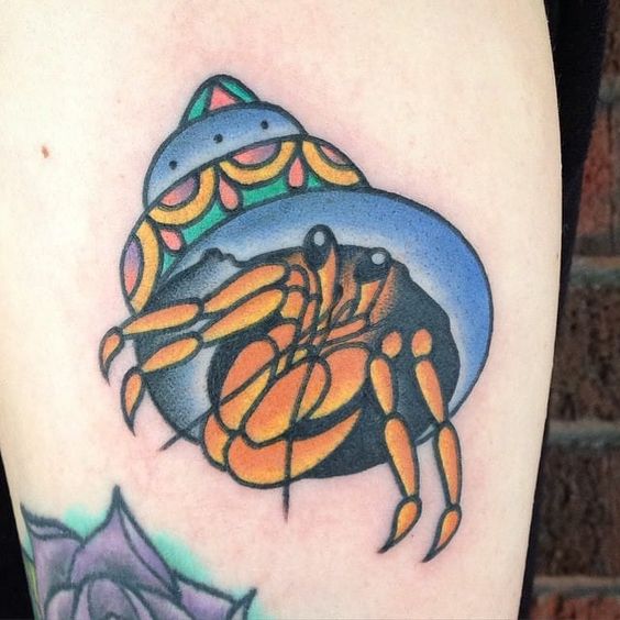 10 Mind-blowing hermit crab tattoos for male of female