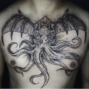 10 Mind blowing tattoos of fictional cosmic entity Cthulhu 2