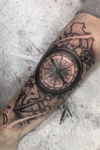 10 Perfect proposals of compass tatttoo for men 1