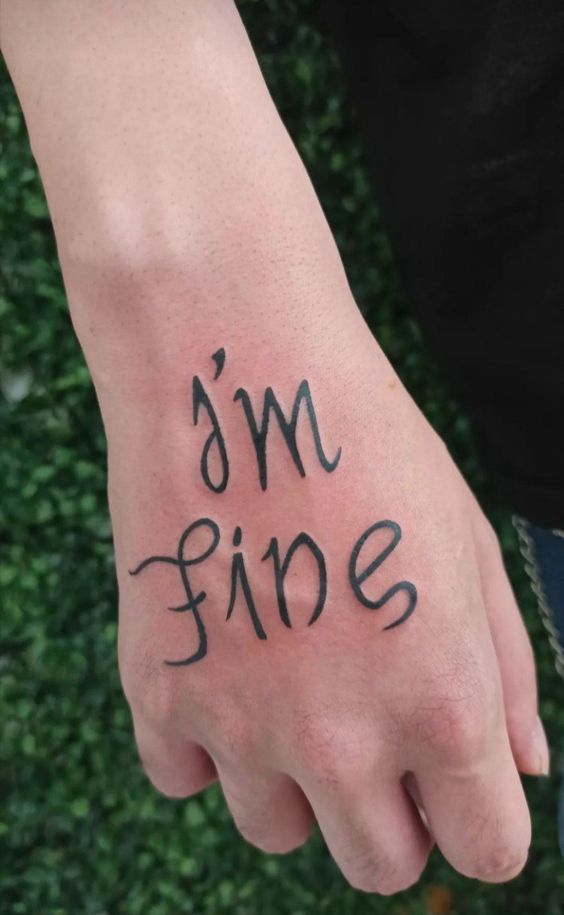 girly quotes im fine save me tattoos