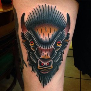 15 Best buffalo tattoo designs 10