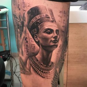 15 Impressive tattoos of Nefertiti queen of Egypt 2