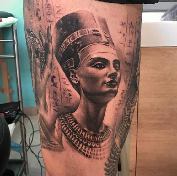 Nefertiti tattoo - design, ideas and meaning 