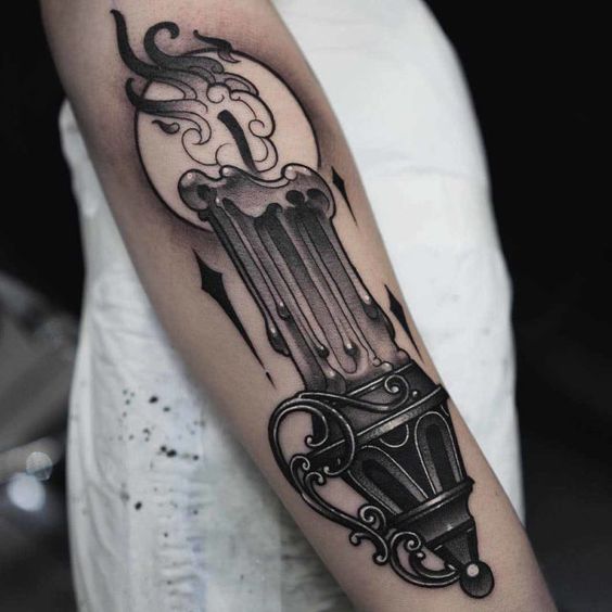 15 Mind blowing burning candle tattoos