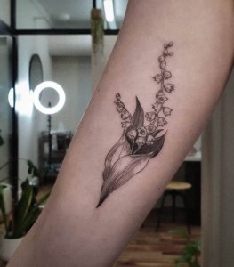 20 ideas of lily of the valley tattoo for your arm 9